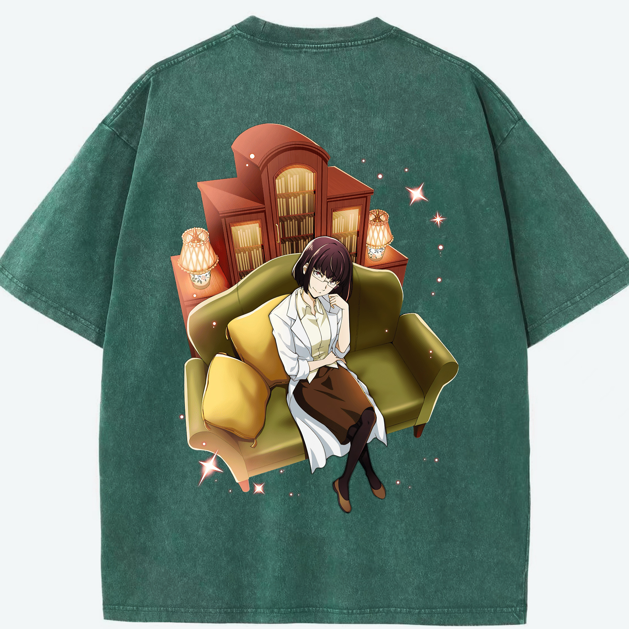 （画像用） 文豪ストレイドッグス Bungo Stray Dogs 綿100% ヴィンテージ風 半袖Tシャツ（背面プリント）